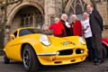 The Mayor Alan Godson and Mayoress Gillian Brown are pictured alongside one of the Rochdale Olympic cars with Council Leader, Colin Lambert (right) and members of the Rochdale Owners Club. 
