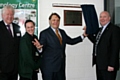 Clive Reid, Chairman of Corporation, Karen Harris, Chairwoman of Student Leadership Team, John Hayes MP and College Principal Derek O’Toole beside the plaque