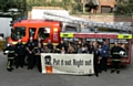 Staff from GMFRS, The Christie and Manchester Stop Smoking 