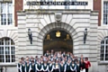 Wardle High Junior Wind Band outside The Royal Academy Hall