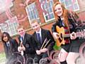 The Falinge Park Songwriting Group: Sara Hadfield, Aliyyah Ashiq (Keyboard), Jack Beazley (Drums), and Cameron Miller (Lead Guitar)
