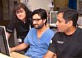 Clinical Matron, Penny Yates; Dr Naveed Akbar; and Dr Ritesh Shetty, consultant, at the A&E department at Fairfield General Hospital
