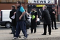 BNP demonstrators and police in Heywood