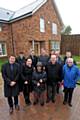 Nick Stevenson, Development Officer at Regenda; Tracy Heyes, Executive Director of Operations at Regenda; Kamal Chowdury, resident; Peter Maynard, Housing Standards Manager, Rochdale Council; Les Wright, Neighbourhood Officer at Regenda; (back row) John Cooke (Pozzoni Architects); Ken Davies, Clerk of Works at Regenda; Jon Cousins, Director at CSC Construction; Phil Morris (Pozzoni Architects; Roland Couzens, CSC Construction; Peter Marshall (Regenda’s Employers Agent)