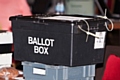 Ballot box waiting to be opened