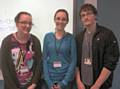 Rochdale Sixth Form College students Shannon Clegg, Rhiann Canavan and Danny Livesey