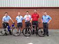 Rochdale Delivery Office charity bike ride team, Craig Nagy, Jeff Jackson, Paul Diggle, Andy Cella, Steve Giverin