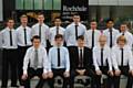 Back row (left to right): Rochdale Sixth Form College students Aaron Brown, Joe Robinson, John Botham, Haitham Kako, Gregg Brierley, Harlon Fallon, Remo Datta, Jack Lockett.

Front row (left to right): Jack Taylor, Tobias Smart, PE Teacher Jamie Harrison, Reece Attwood-Young, Jack McKenzie.