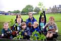 Groundwork Education Officer, Dene Marland with pupils from St. Mary’s Roman Catholic Primary School in Littleborough 