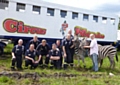 Firefighters from Heywood Fire Station visiting Circus Mondeo in Heywood