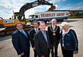 John Hudson, Chief Executive of Rochdale Development Agency; Andrew Russell, Managing Director of Russell Construction; Harry Yearsley, Managing Director of Yearsley Group; Mayor, Councillor James Gartside and Mayoress, Councillor Jane Gartside of Rochdale