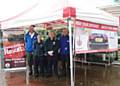 Rod Holmes community safety advisor for Greater Manchester Fire and Rescue; Stuart Howarth from the Rochdale Road Safety Unit; Launa Burgess from Greater Manchester Fire and Rescue Volunteers and David Britton, Road Safety Unit 