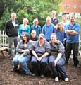 The young people who undertook a renovation of the garden area at the back of Lighthouse Project in Middleton