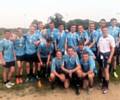 Lancashire under 14s side Cameron Connolly, back row far left, Zac Baker, stood up front row in white, and Brad Turner, knelt down at the side of him at the front
