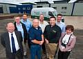 Camfil Farr APC president Lee Morgan (third from right) and European sales director Rick Kreczmer (second from right) gather outside the planned UK manufacturing facility with other company representatives and local officials: Camfil Farr APC president Lee Morgan (third from right) and European sales director Rick Kreczmer (second from right) gather outside the planned UK manufacturing facility with other company representatives and local officials