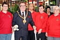 Eileen Taylor, Mayor Peter Rush, Jean Royle, Keith Taylor and Vera Smith