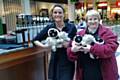 Katrina from Coffee Options with Margaret Smith, Town Centre Chaplain and the Wooly Sheep 