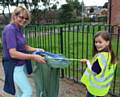 Nickie helping out the Smallbridge RBH Junior Wardens with a community litter pick