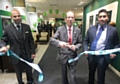 Vish  Desai, Lloyds Bank Manager; Councillor Colin Lambert and Councillor Farooq Ahmed