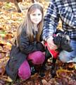 Alice King with her dog Scanner