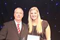 Rochdale Company Of Archers receiving their Club of the Year Award from Rebecca Adlington