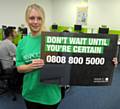 NSPCC staff at the helpline - Dont Wait 