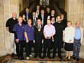 The Mayor of Rochdale, with representatives of Link4Life and Rochdale Council cabinet member for Leisure, Councillor Martin Burke, welcomes award winners to the Town Hall