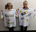 Megan and Christian with their Anti-Bullying designed T-Shirts