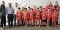 The Shawclough FC Under 10s Thunder team with coaching staff, manager Eugene Warrener, Abdul Hye and Oliur Rahman from Ruchi