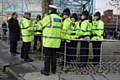 Deputy Police and Crime Commissioner Jim Battle with police officers 