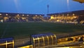 The floodlights go out after being struck by lightning