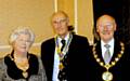 Mayoress, Jane Gartside; President of the Rochdale Rotary Club, David Smithard; Mayor, Jim Gartside