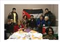 Rochdale PSC members with Parveen Yacoub on Monday 14 January 2013. Several are holding up ‘Free Palestine’ badges