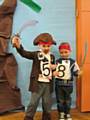 Mason and Leyton Maclean from Rochdale were the joint winners of the Pirate Fancy Dress Competition
