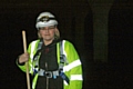 Rochdale Online reporter Amy Westlake underground in the River Roch in Rochdale Town Centre