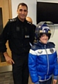 Pupils got the chance to try on riot gear