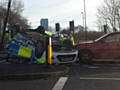 Police car in collision with BMW on Manchester Road at the junction with Roch Valley Way