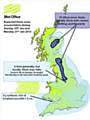 Heavy snow is affecting parts of northern England and southern and eastern Scotland during Monday. In the dark blue area over 10cm of snow is expected widely with over 20cm in places.  In addition, drifting is likely in strong to gale force easterly winds.