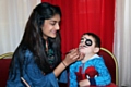 Face painting at Freehold Community Group Christmas Party