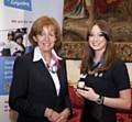 Chief Guide Gill Slocombe and Melissa Timperley with her Queen’s Guide Award 