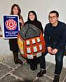 Manager Jenny Mabbott, Museum Guide Clare Hirst and volunteer Steve Collins