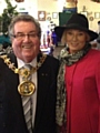 Mayor Peter Rush and  Mayoress Monica Rush at Littleborough Farmer’s Market and Craft Fair 