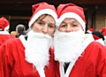 John Fay and Elaine Whitehead at Springhill Hospice Father Christmas Fun Run in 2013