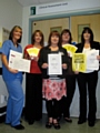 Staff nurse Rachel Whyte; Amanda Tang, service manager ADS; Angela Fetherston and Pat Staunton, ADS community detox nurse/hospital to home detox nurses and Anne Livesey, alcohol practitioner at UCC