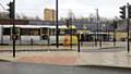 An unscheduled, bright-yellow works tram pulled into the Maclure Road tram stop just before 1pm today (14 February)  carrying a party of disabled people with the intention of testing out the stops along the line to make sure that they were ‘disability-friendly’