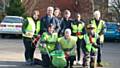 Christine Mathewson, Chair; Caroline Lucas, Vice Chair; Ghulam Rasul Shahzad OBE, Secretary; George Lee, Assistant Secretary and sister Noel with other volunteers 