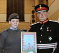 Cadet Jade Swann of 1263 (Rochdale) Squadron who raised the third highest individual amount for Air Training Corps of £1,556.88 with the Lord Lieutenant