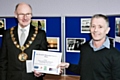 Craig Philip Szlatoszlavek wins the council’s You, Me and Us photographic competition - prize presented by Mayor James Gartside