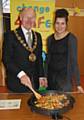 Rochdale Mayor, Cllr James Gartside and Sabrina Gawthrop