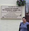 Safina Bibi outside the Leighton House Retirement Home in Rochdale